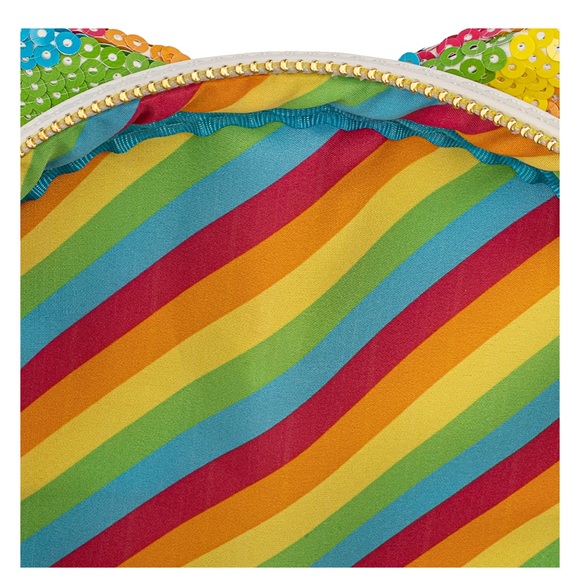 Loungefly DisneySequin Rainbow MiniBackpack, Wallet, and Ears - Picture 7 of 15